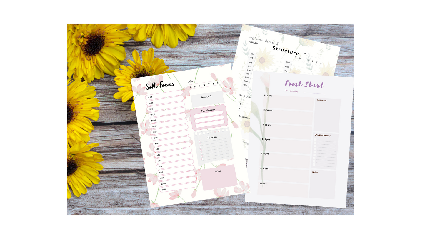 The Bloom Daily Planner – Printable Floral Pages